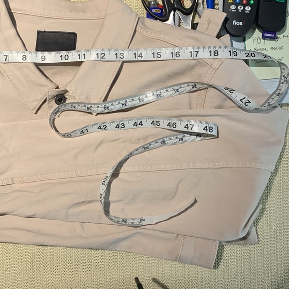 Vince Beige Trucker Denim Jacket Size M/L - Picture 12 of 13